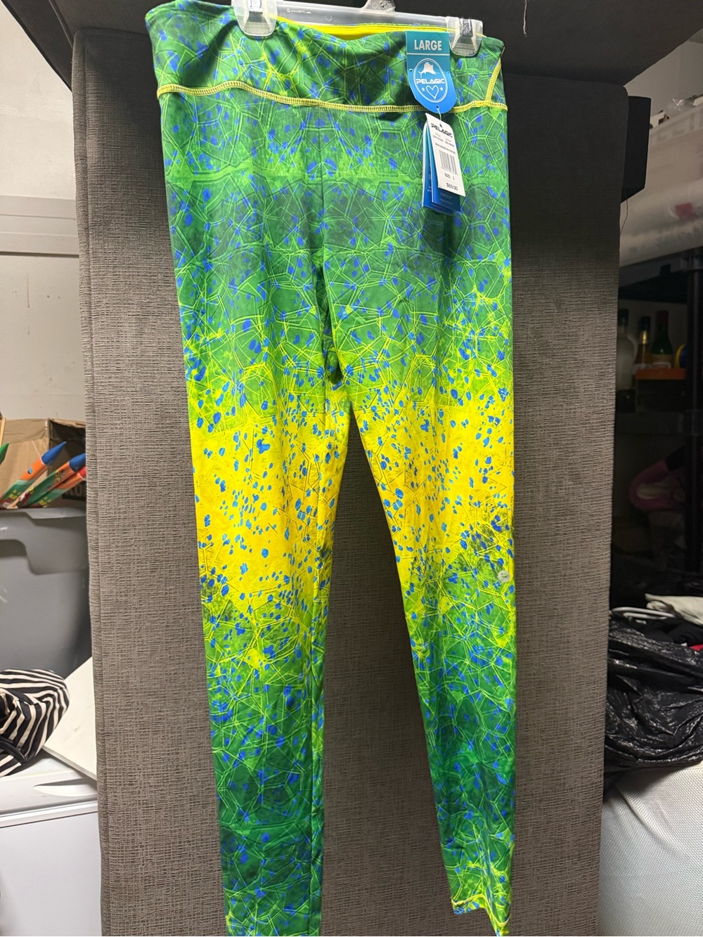 Pelagic Green, Yellow & Blue Patterned Leggings